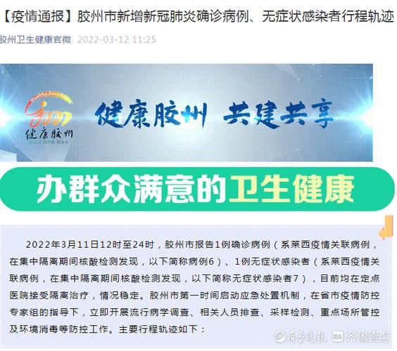 本地确诊+2，胶州市通报新增病例情况